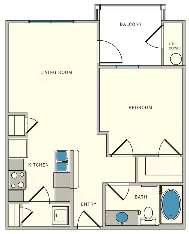 Unit A2 4205 floor plan